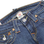 TRUE RELIGION Womens Jeans Blue Slim Straight Denim Medium W24 L30 Classic Zip