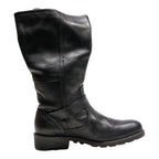 PALLADIUM Biker Boots Black Leather Womens UK 4