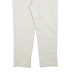 TOMMY HILFIGER Mens Cotton Blend White Regular Straight Trousers W36 L30 Casual