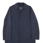 SWALLOW Mens Navy Blue Button Jacket M Polyester Blend Plain Classic Outerwear