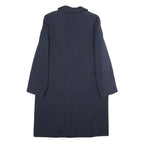 SWALLOW Mens Navy Blue Button Jacket M Polyester Blend Plain Classic Outerwear