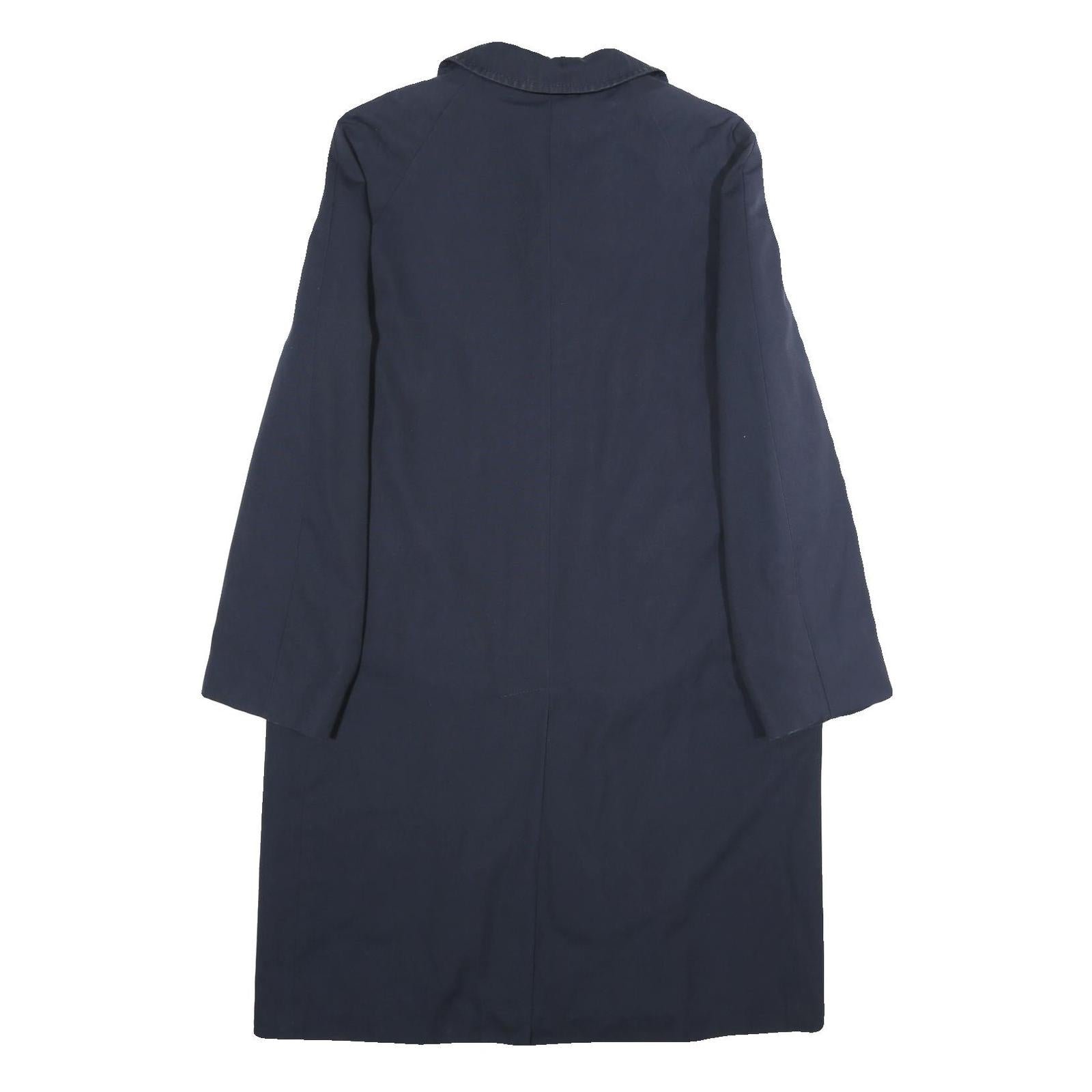 SWALLOW Mens Navy Blue Button Jacket M Polyester Blend Plain Classic Outerwear