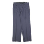 HAGO Womens Regular Fit Blue Trousers W30 L30 Zip Closure Classic Style