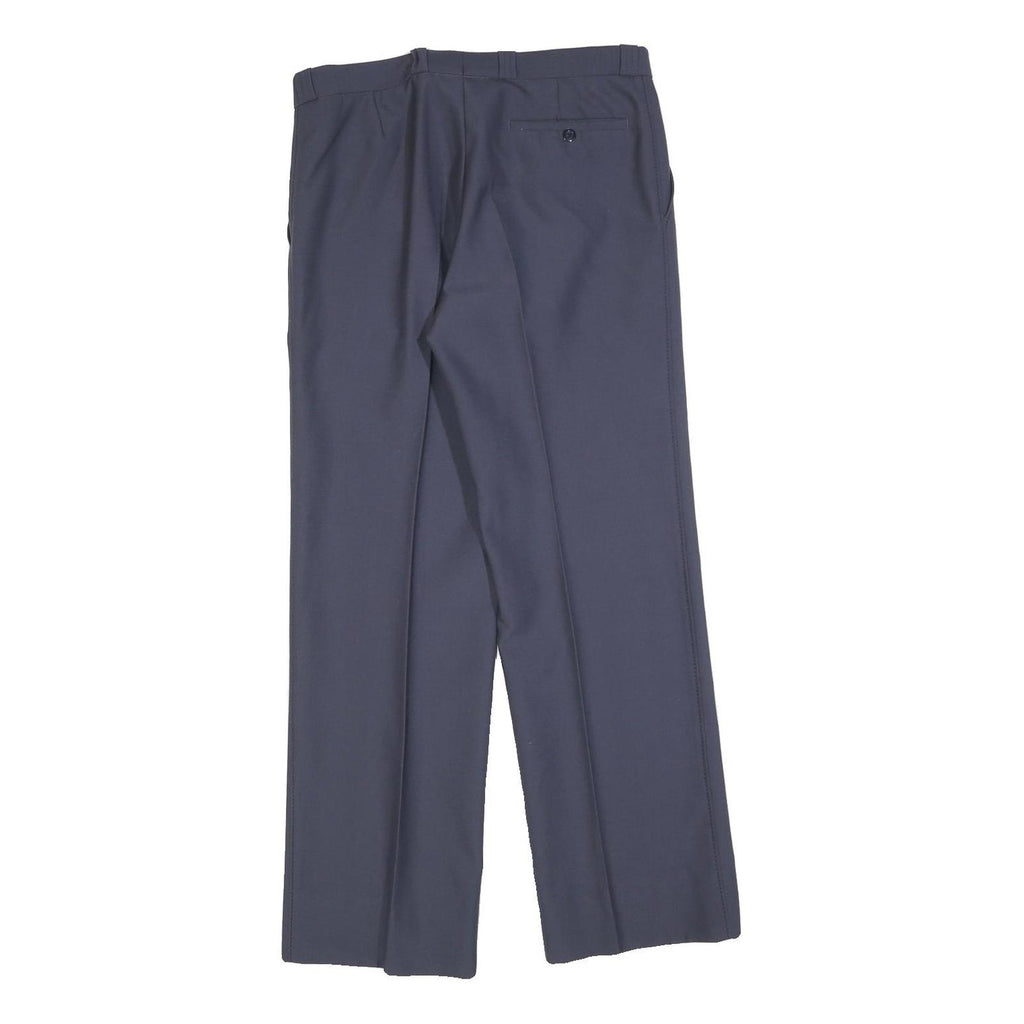 HAGO Womens Regular Fit Blue Trousers W30 L30 Zip Closure Classic Style