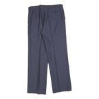 HAGO Womens Regular Fit Blue Trousers W30 L30 Zip Closure Classic Style