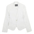 EMPORIO ARMANI Womens White Tailored Jacket XS Woven Button Closure Classic Fit