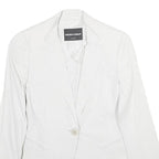 EMPORIO ARMANI Womens White Tailored Jacket XS Woven Button Closure Classic Fit