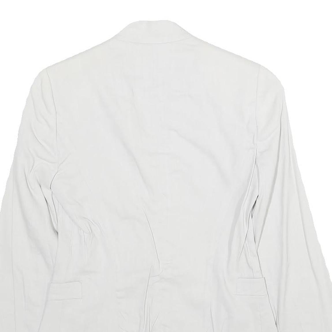 EMPORIO ARMANI Womens White Tailored Jacket XS Woven Button Closure Classic Fit