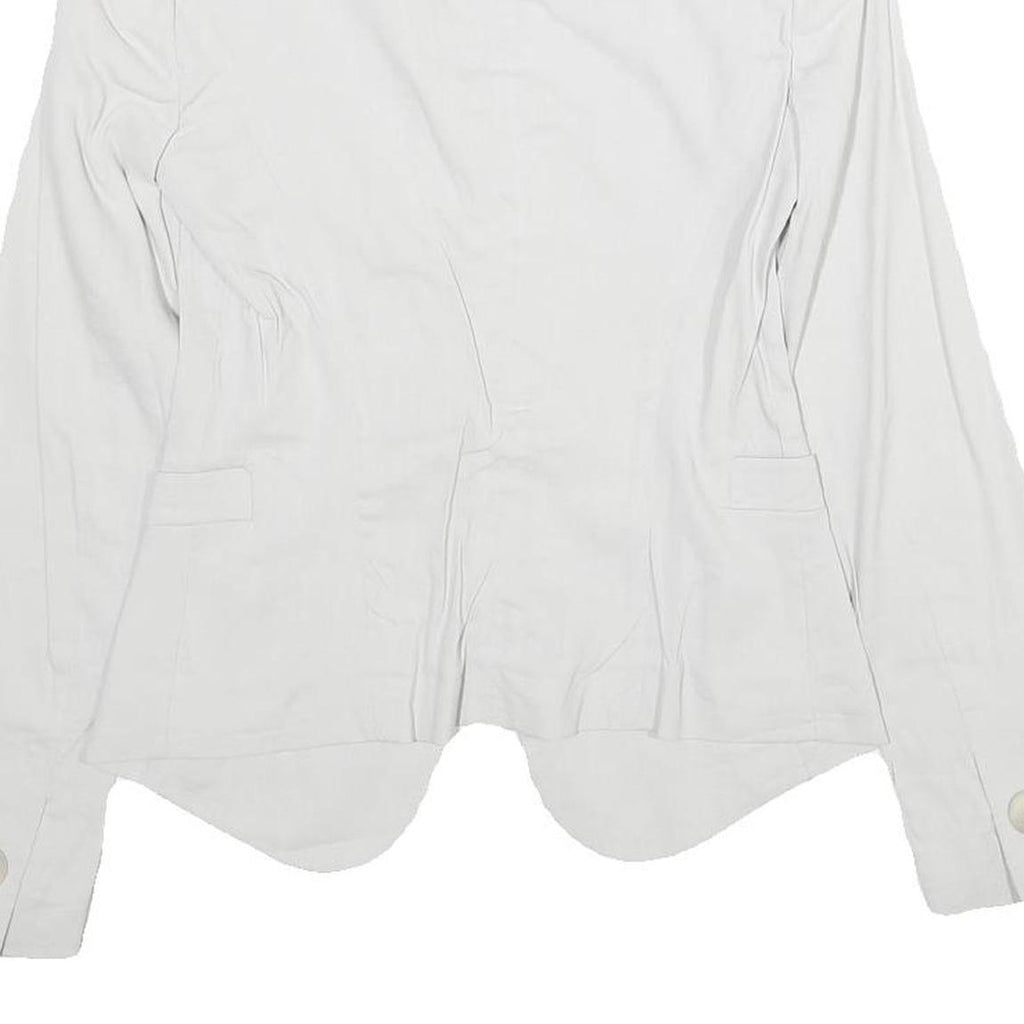 EMPORIO ARMANI Womens White Tailored Jacket XS Woven Button Closure Classic Fit
