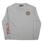 RALPH LAUREN Mens Grey Polo Sportsman Long Sleeve Crew Neck T-Shirt M Cotton