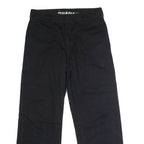 DICKIES Roll Crop Hem Workwear Womens Twill Trousers Black Straight W29 L29