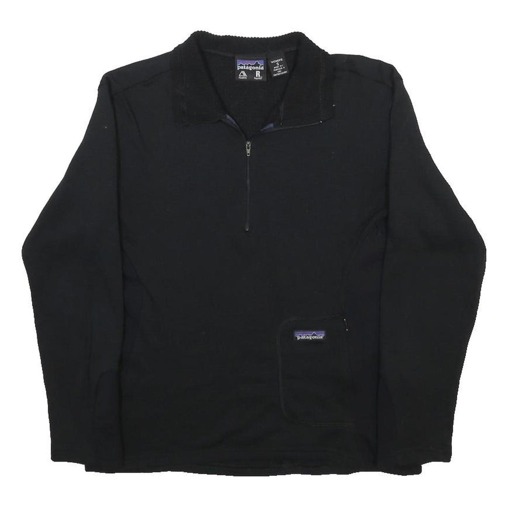 PATAGONIA Womens Black Plain Pullover Crew Neck Basic Knit Jumper S Outdoor