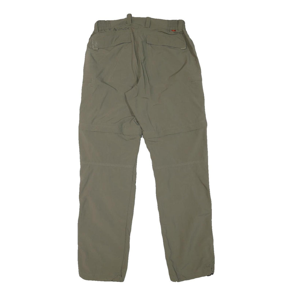 VAUDE Mens Regular Fit Zip Closure Polyester Blend Beige Trousers W27 L30