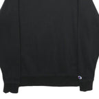 CHAMPION Mens Black S Crew Neck Cotton Blend Sweatshirt Pullover