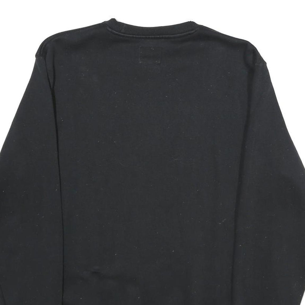 CHAMPION Mens Black S Crew Neck Cotton Blend Sweatshirt Pullover