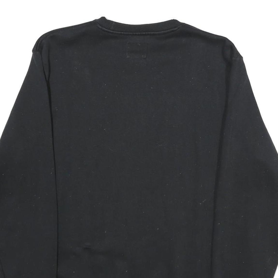 CHAMPION Mens Black S Crew Neck Cotton Blend Sweatshirt Pullover