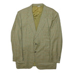 CARLO BARBERA Mens Beige & Brown Checked Wool Button Jacket M Woven Classic