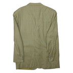 CARLO BARBERA Mens Beige & Brown Checked Wool Button Jacket M Woven Classic