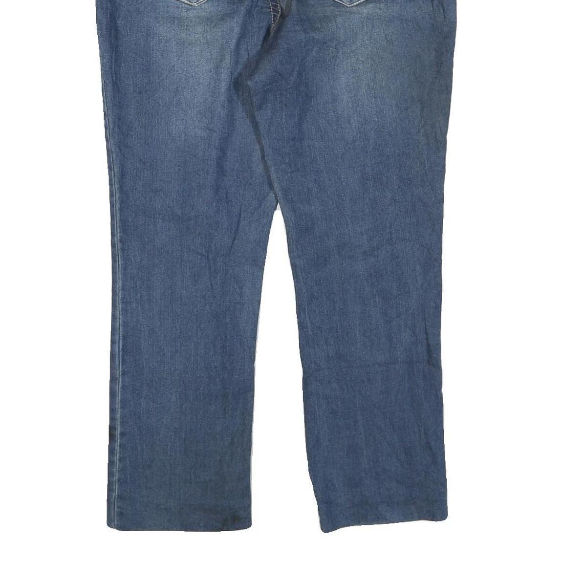 FADED GLORY Womens Regular Fit Blue Denim Jeans W36 L27 Embroidered Pocket