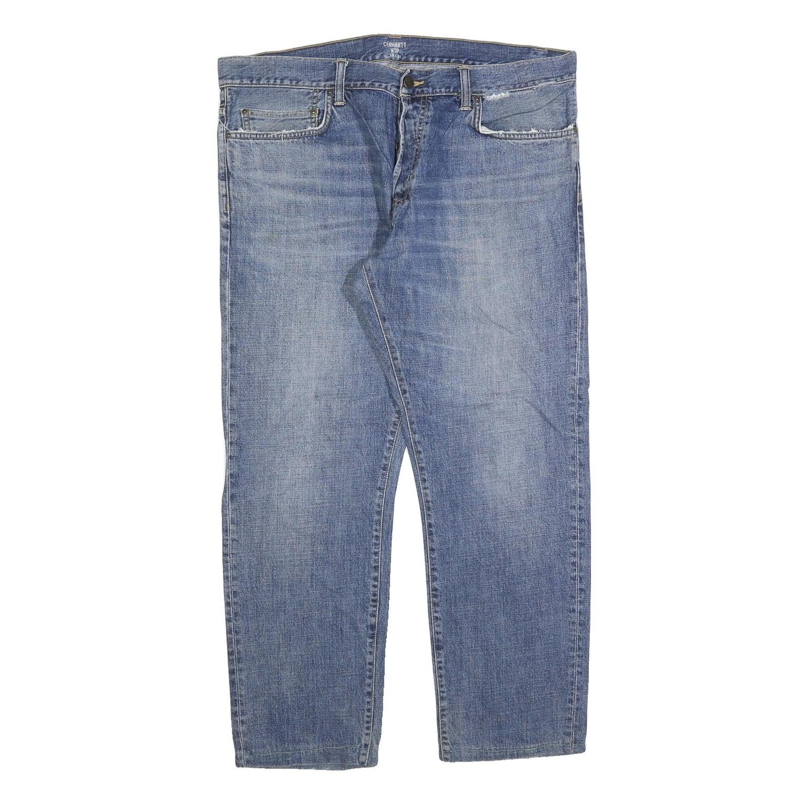 CARHARTT Mens Blue Regular Fit Straight Denim Jeans W38 L29 Workwear