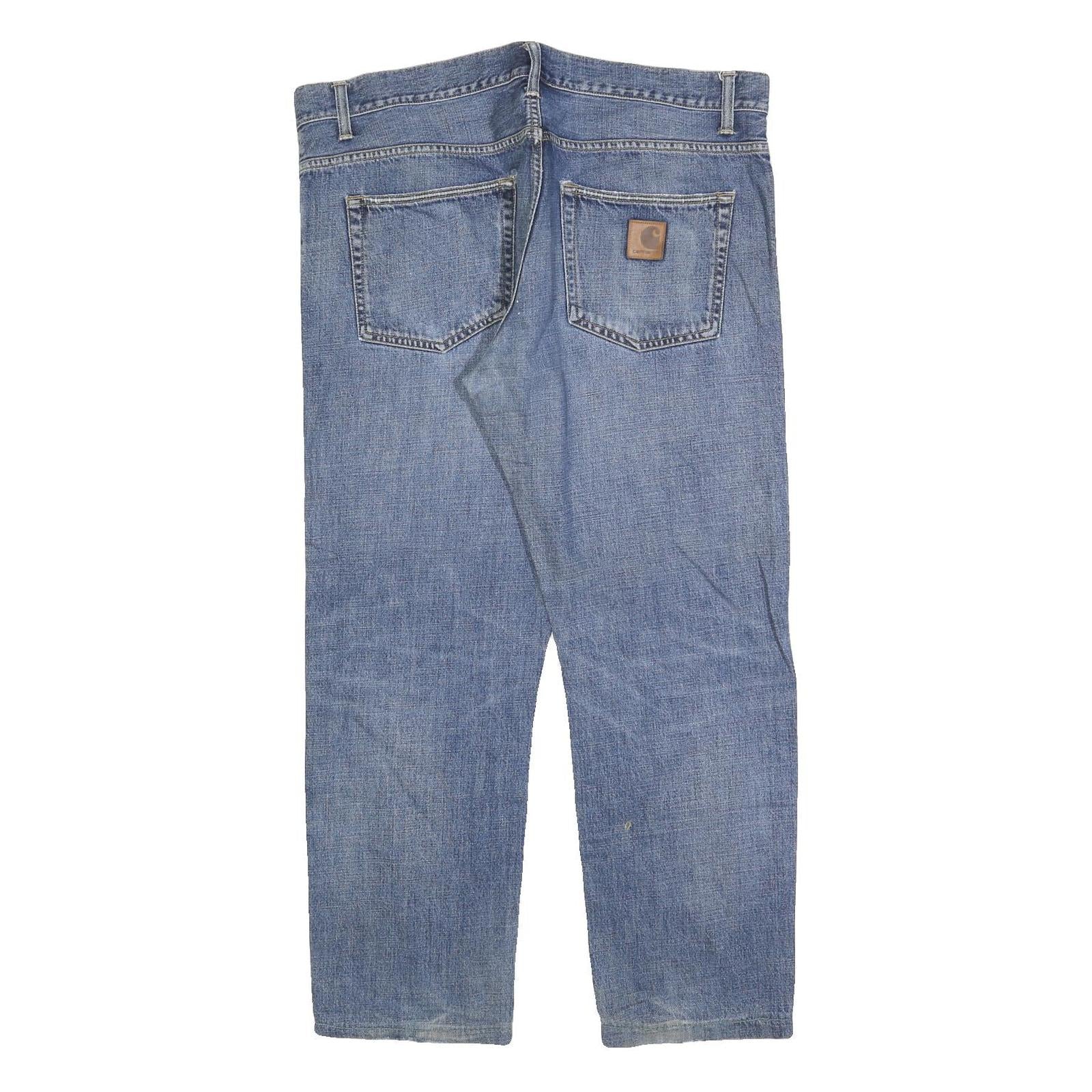 CARHARTT Mens Blue Regular Fit Straight Denim Jeans W38 L29 Workwear