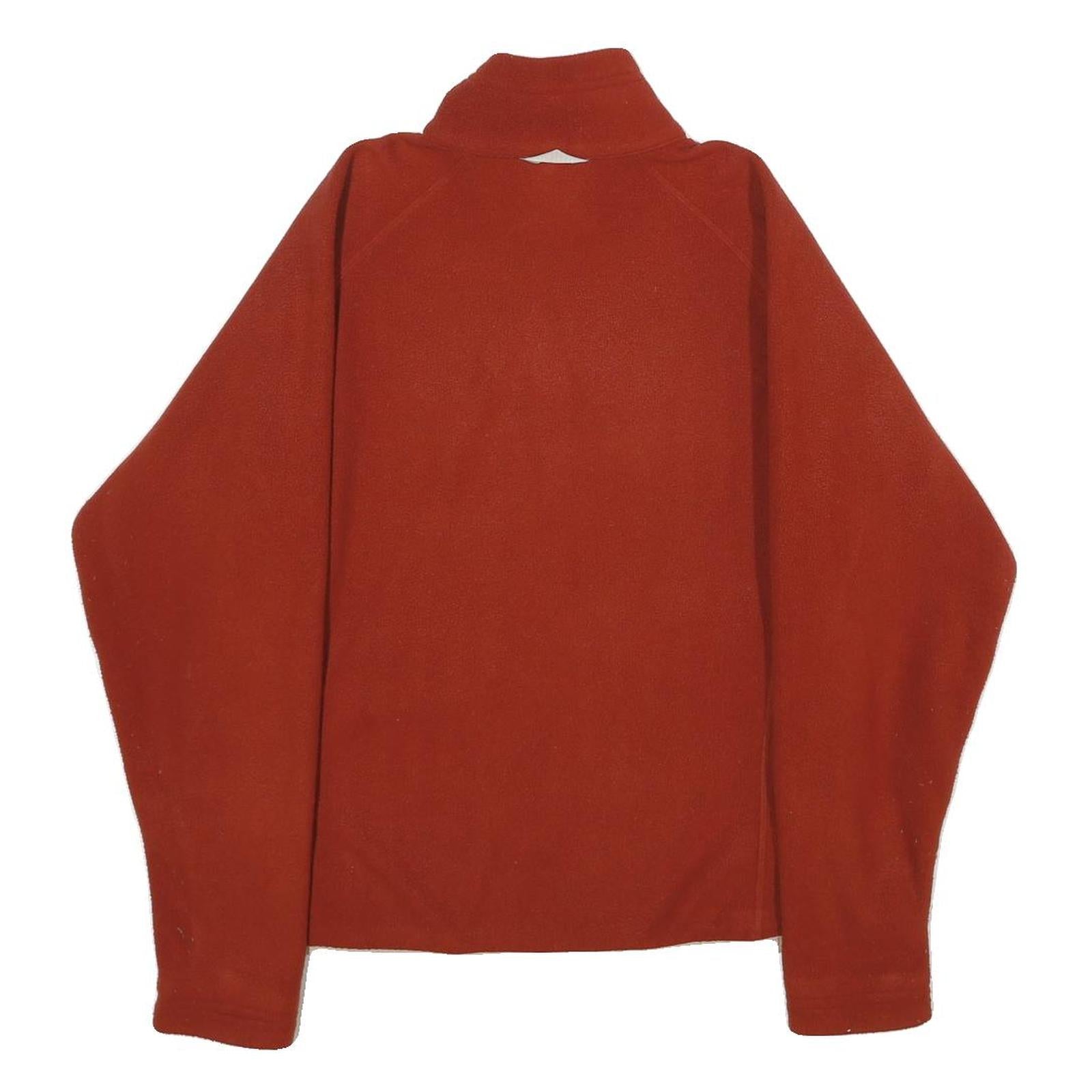 THE NORTH FACE Womens Red Jacket S Polyester Plain Zip Outdoor Casual