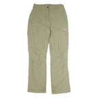 MAMMUT Womens Cotton Blend Beige Regular Straight Trousers W28 L29 Outdoor Zip