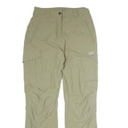MAMMUT Womens Cotton Blend Beige Regular Straight Trousers W28 L29 Outdoor Zip