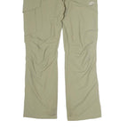 MAMMUT Womens Cotton Blend Beige Regular Straight Trousers W28 L29 Outdoor Zip