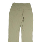 MAMMUT Womens Cotton Blend Beige Regular Straight Trousers W28 L29 Outdoor Zip