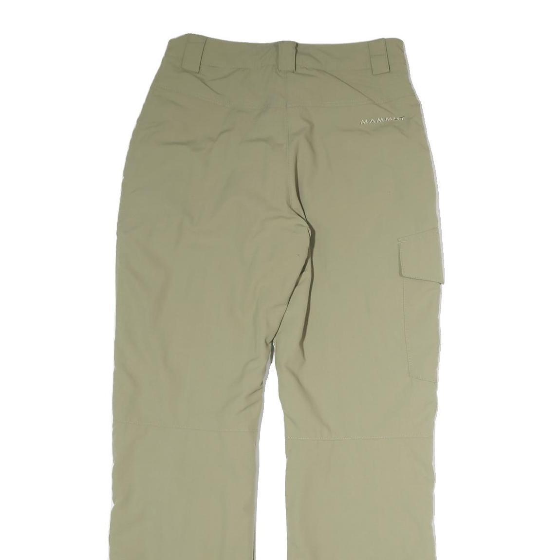 MAMMUT Womens Cotton Blend Beige Regular Straight Trousers W28 L29 Outdoor Zip