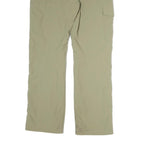 MAMMUT Womens Cotton Blend Beige Regular Straight Trousers W28 L29 Outdoor Zip