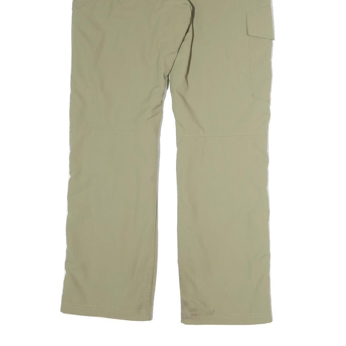 MAMMUT Womens Cotton Blend Beige Regular Straight Trousers W28 L29 Outdoor Zip