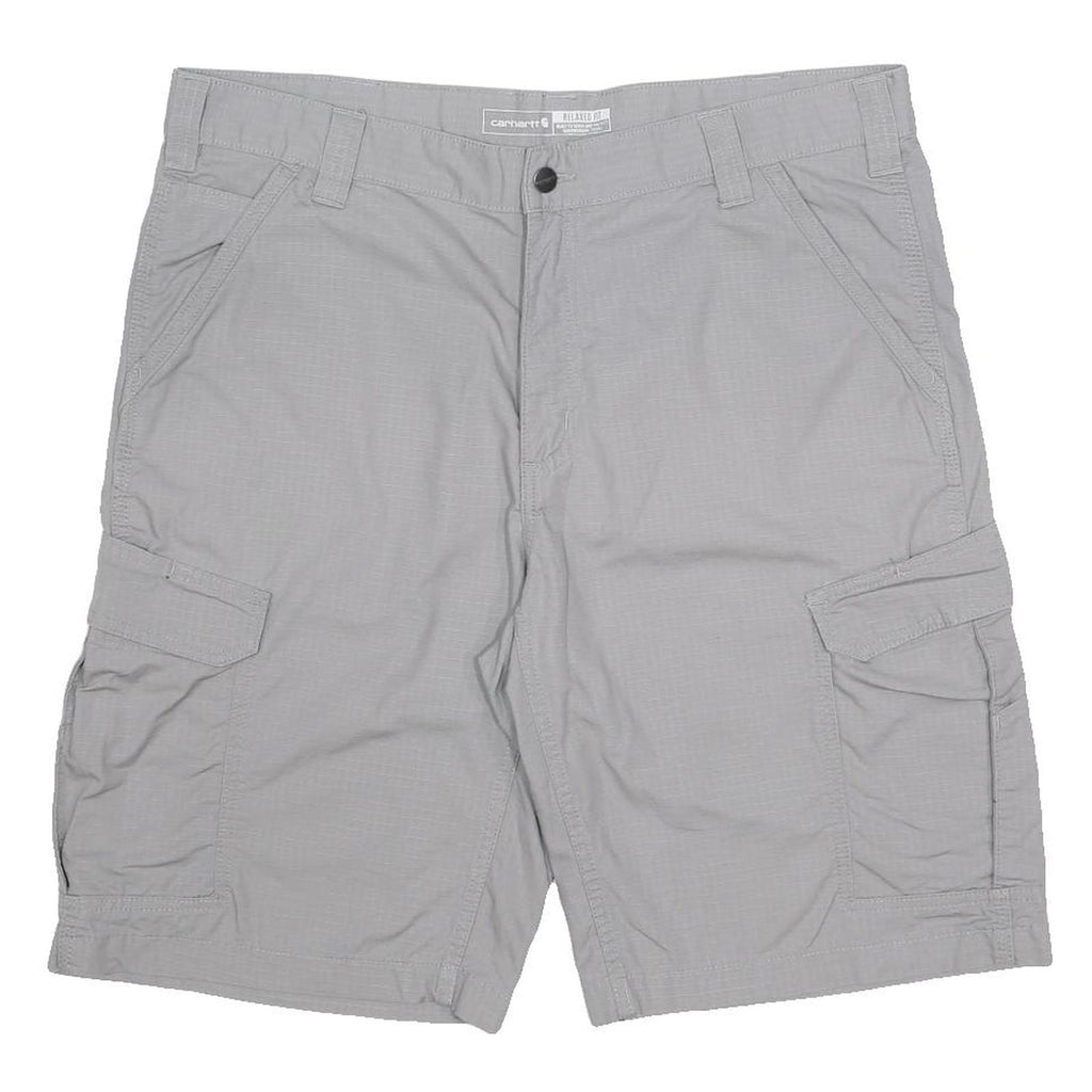CARHARTT Mens Grey Cargo Shorts XL W38 Relaxed Fit Cotton Blend Workwear