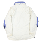 COLUMBIA Womens White & Blue Longs Peak Zip Jacket L Polyester Blend Outdoor