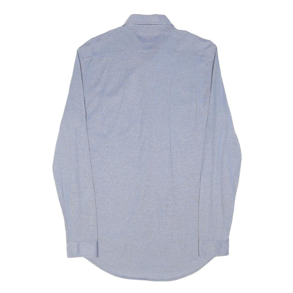 LACOSTE Mens Blue Cotton Blend Shirt M Long Sleeve Casual Classic