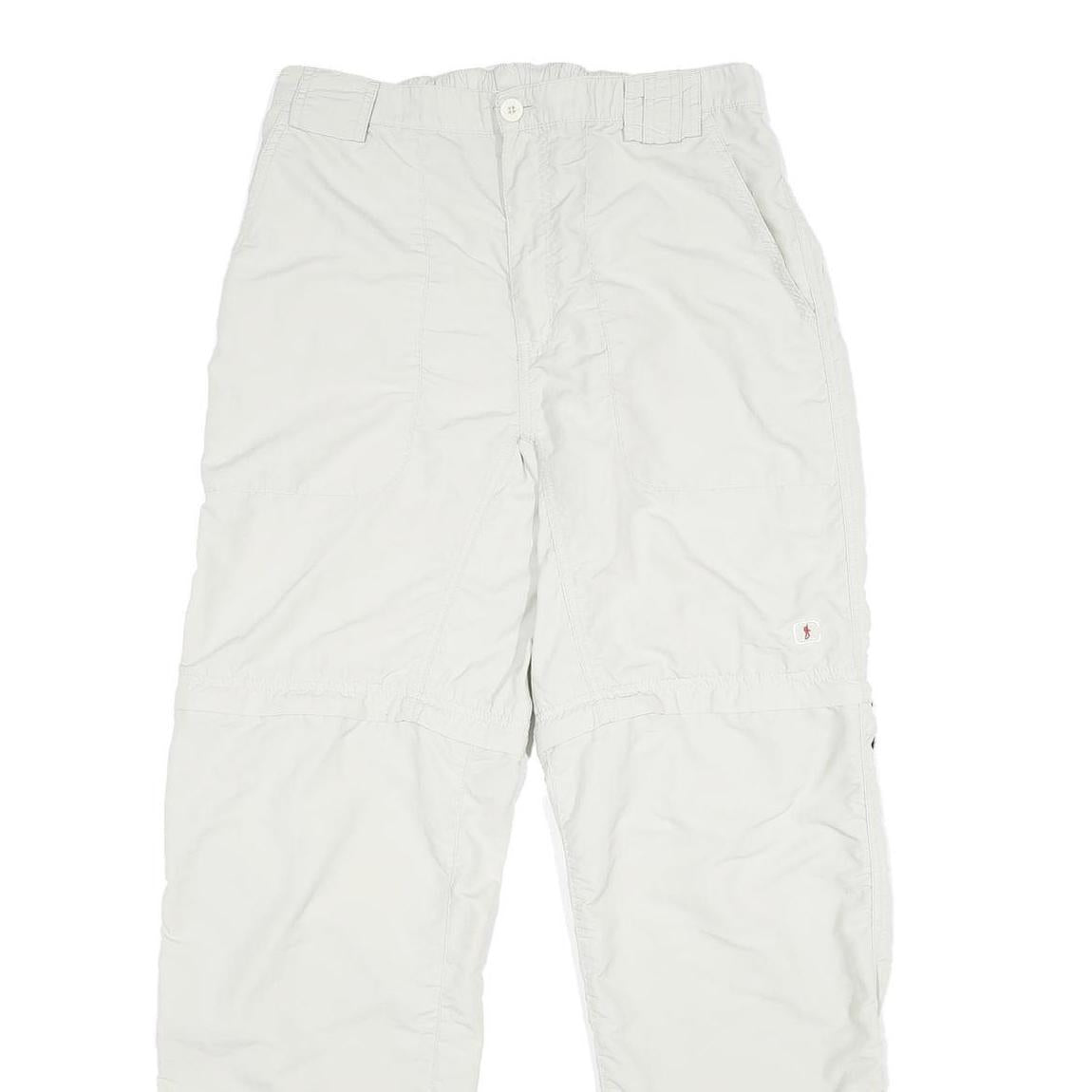 COLONIAL OUTDOOR Womens Polyamide White Relaxed Trousers W30 L32 Outdoor Casual