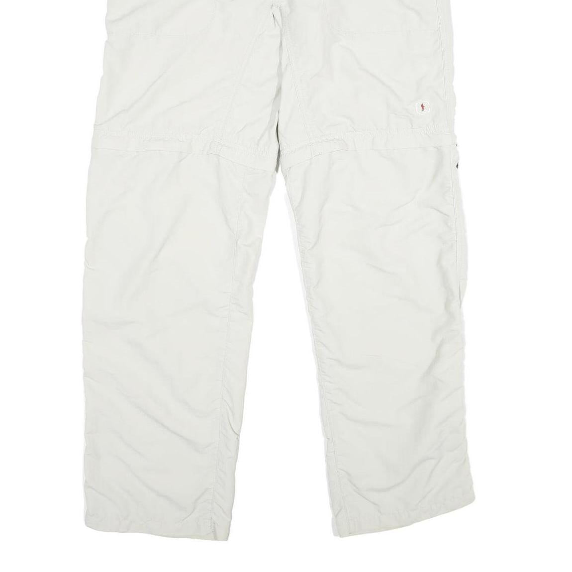 COLONIAL OUTDOOR Womens Polyamide White Relaxed Trousers W30 L32 Outdoor Casual