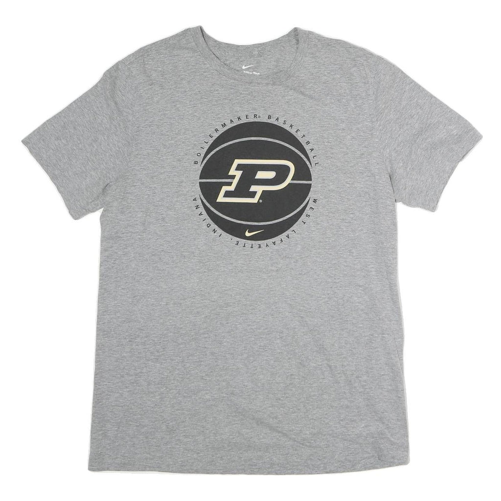 NIKE Mens Grey Purdue Boilermakers Basketball T-Shirt M Short Sleeve Crew Neck