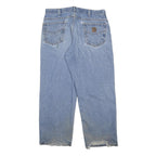 CARHARTT Mens Jeans Blue Loose Straight Denim W36 L30 Workwear Casual Zip