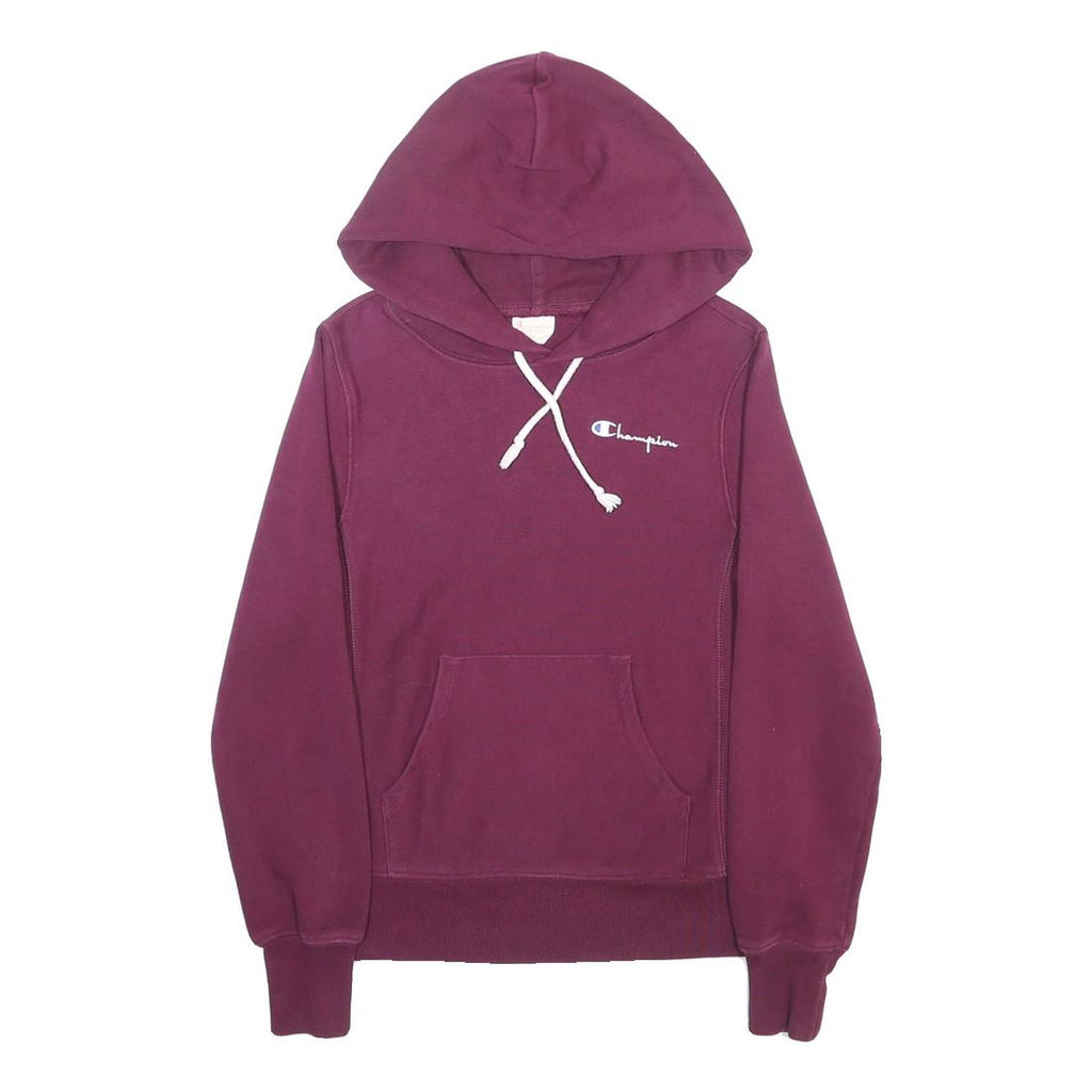 CHAMPION REVERSE WEAVE Womens Purple Pullover Hoodie S Cotton Blend Casual