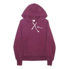 CHAMPION REVERSE WEAVE Womens Purple Pullover Hoodie S Cotton Blend Casual