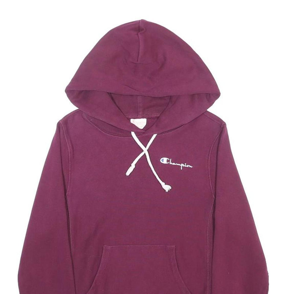CHAMPION REVERSE WEAVE Womens Purple Pullover Hoodie S Cotton Blend Casual