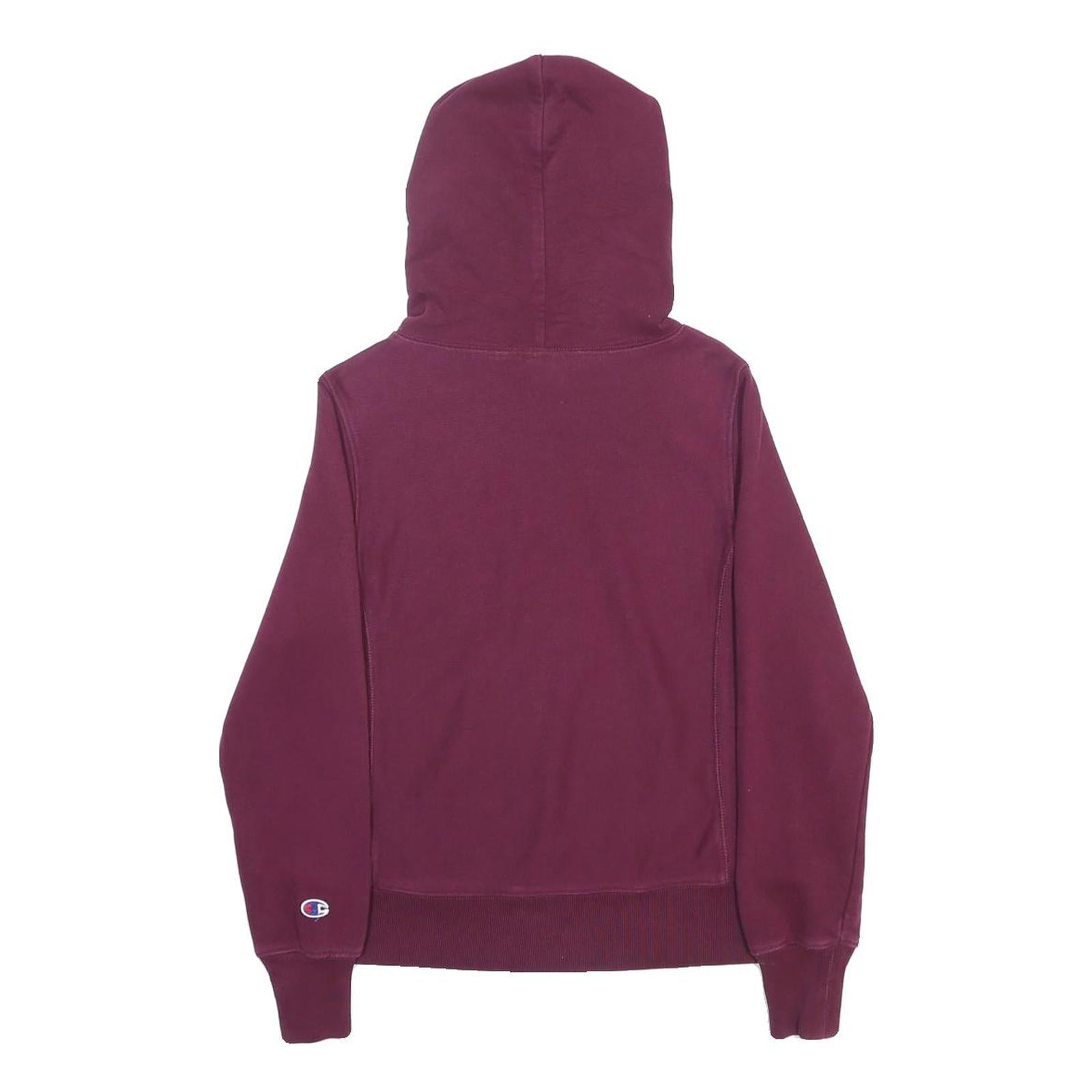CHAMPION REVERSE WEAVE Womens Purple Pullover Hoodie S Cotton Blend Casual