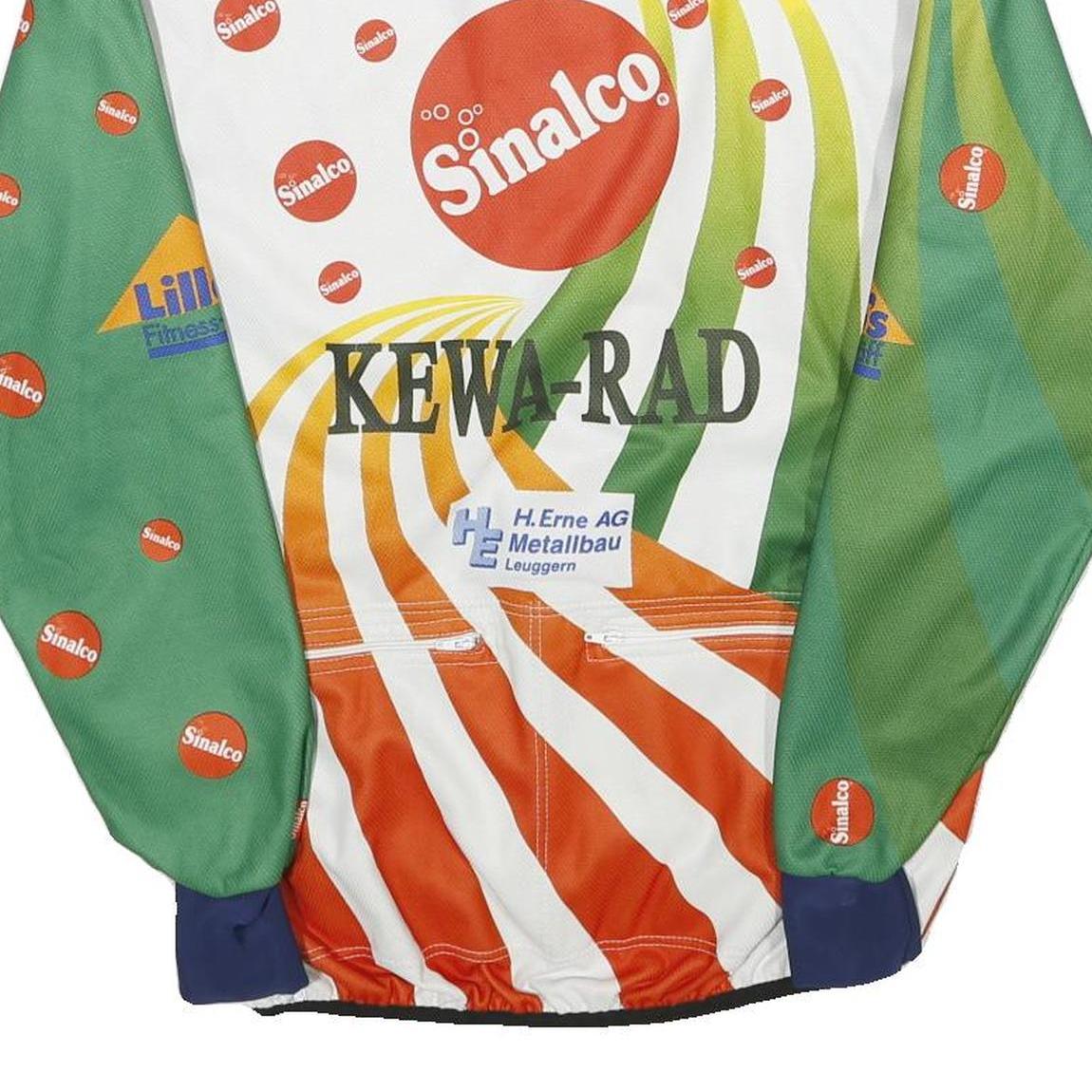 ZOLLINGER SPORT Mens White Green Orange Cycle Jacket S Polyester Blend Cycling