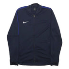 NIKE Mens Navy Blue Track Jacket M Polyester Sportswear Zip Closure Athletic