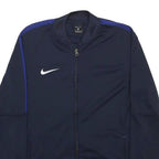 NIKE Mens Navy Blue Track Jacket M Polyester Sportswear Zip Closure Athletic