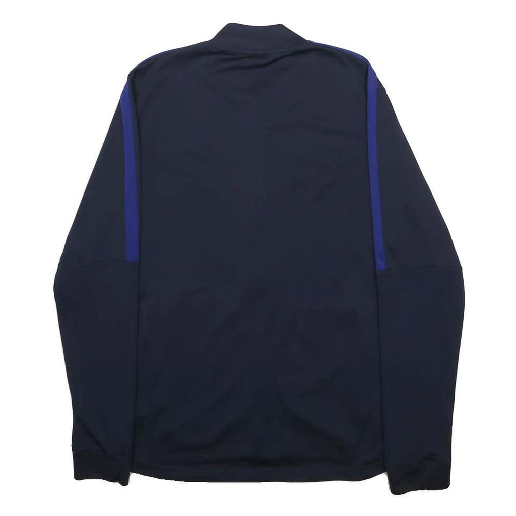 NIKE Mens Navy Blue Track Jacket M Polyester Sportswear Zip Closure Athletic