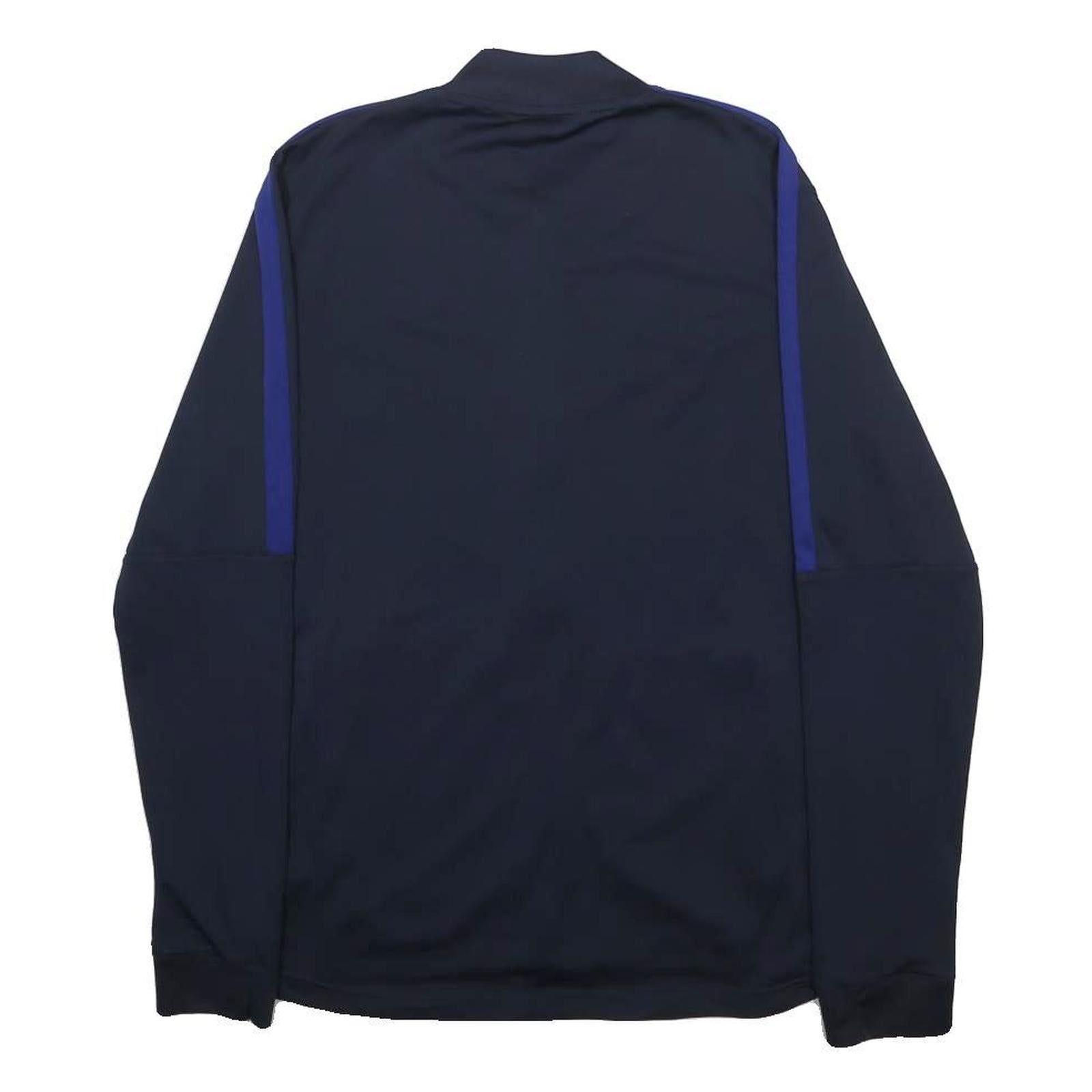 NIKE Mens Navy Blue Track Jacket M Polyester Sportswear Zip Closure Athletic