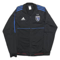ADIDAS Mens Black Blue Quakes Jacket M Polyester Track Zip Sportswear